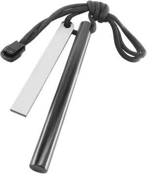 Outdoor Ferro Rod Fire Starter, 5" Long 1/2" Thick Ferrocerium Rod Survival Kit, Waterproof Flint Fire Steel 15,000 Strikes for Camping Hiking