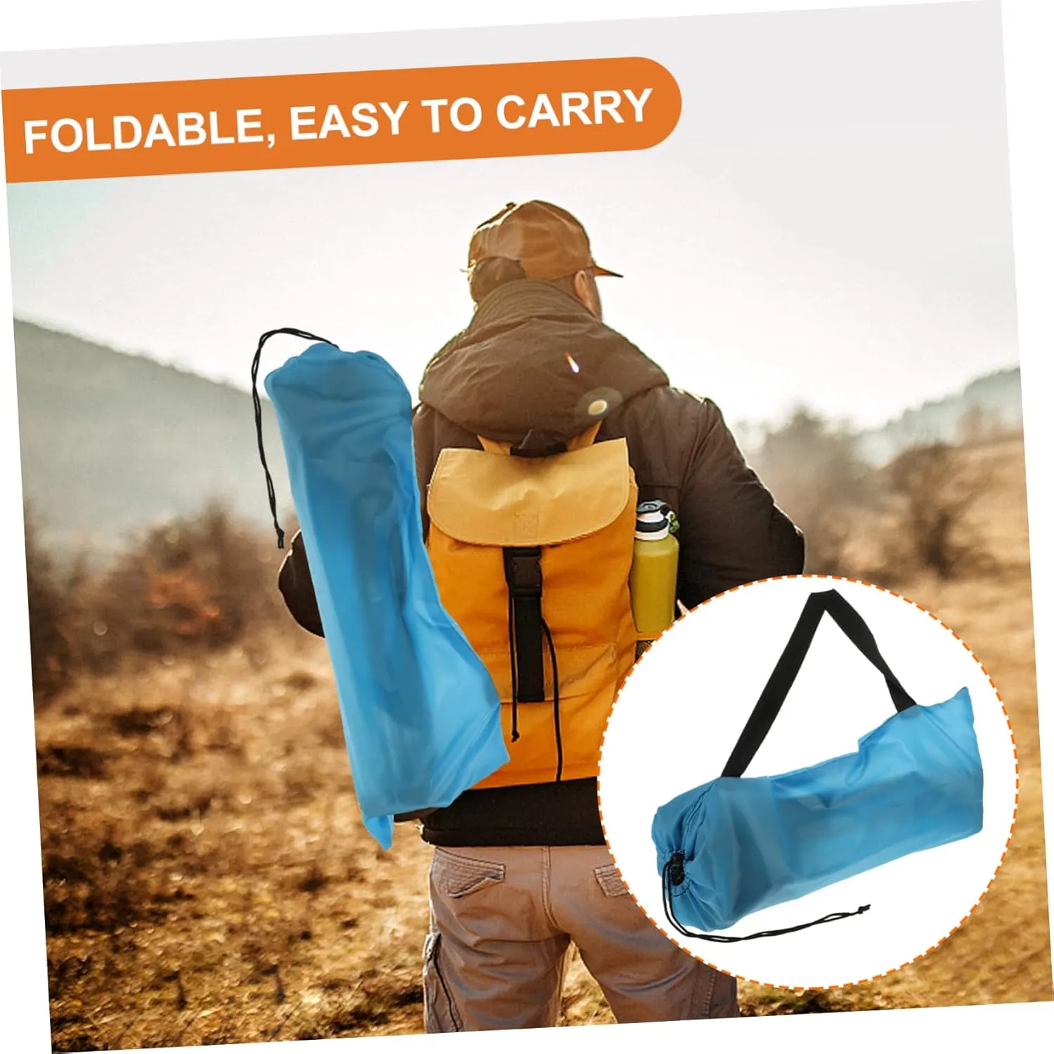 Outdoor Folding Chair Portable Camping Stool with Storage Bag Comfortable Stable