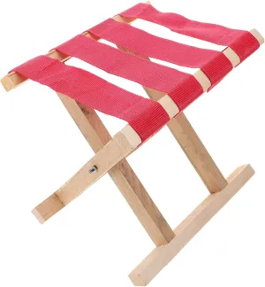 Outdoor Folding Stool Compact Wooden Fishing Bench Portable Collapsible Design for Camping and Garden Use Durable and Easy to Store Height