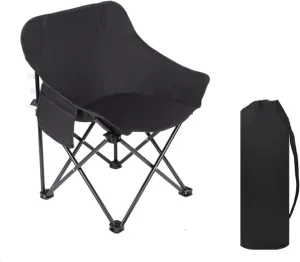 Outdoor Portable Ultra Light high Back Chair, Camping Folding Chair, Fishing Moon Chair