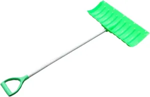 Outdoor Snow Tool, Snow Shovel D-Handle Plastic Green Household Snow Pusher Snow Removal Tool Emergency Snow Shovel