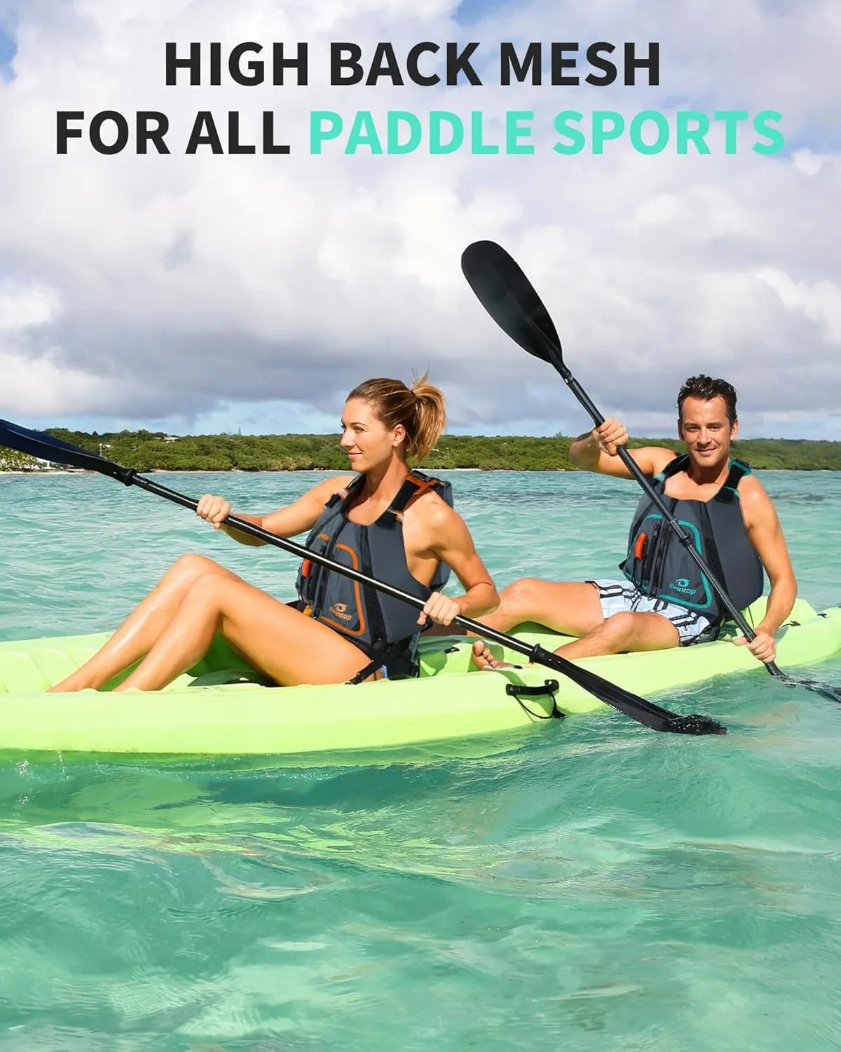Owntop Adult Swim Vest - Adjustable Safety Strap & Premium Buoyancy for Paddle Sports, Kayaking, Canoeing, Boating