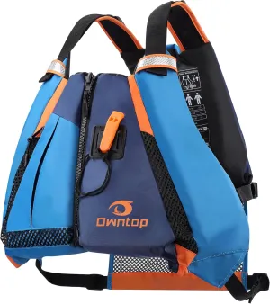 Owntop Adult Swim Vest - Adjustable Safety Strap & Premium Buoyancy for Paddle Sports, Kayaking, Canoeing, Boating