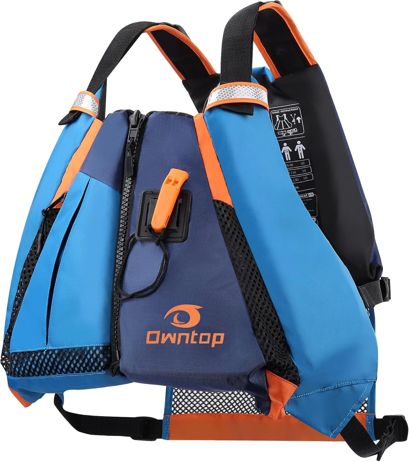 Owntop Adult Swim Vest - Adjustable Safety Strap & Premium Buoyancy for Paddle Sports, Kayaking, Canoeing, Boating