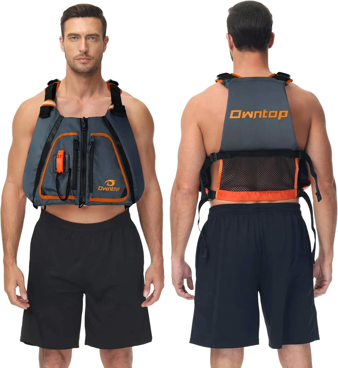 Owntop Adult Swim Vest | Excellent Buoyancy | High Mesh Back | Float Jacket for Kayaking, Boating, Fishing, Paddle Sports