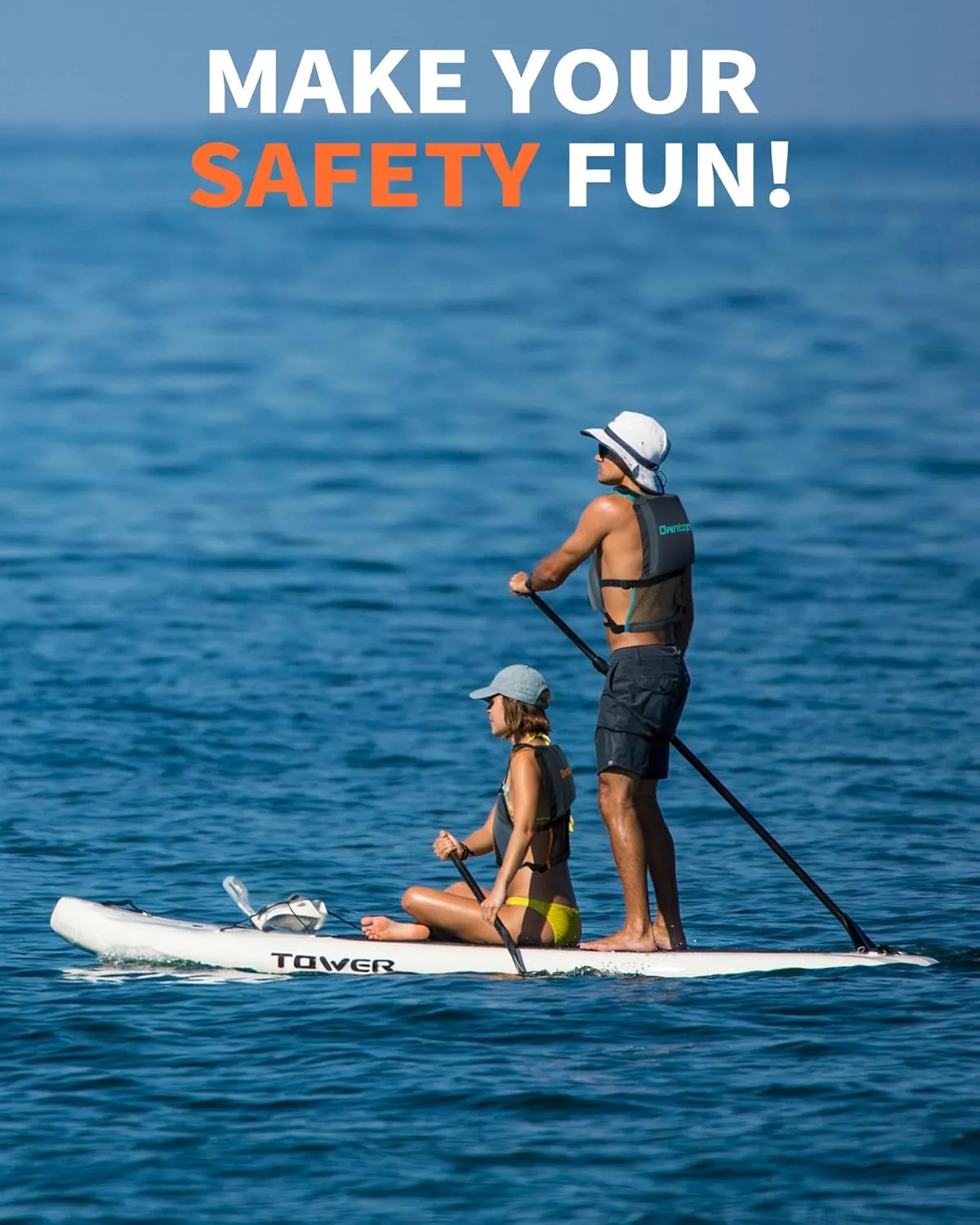 Owntop Adult Swim Vest | Excellent Buoyancy | High Mesh Back | Float Jacket for Kayaking, Boating, Fishing, Paddle Sports