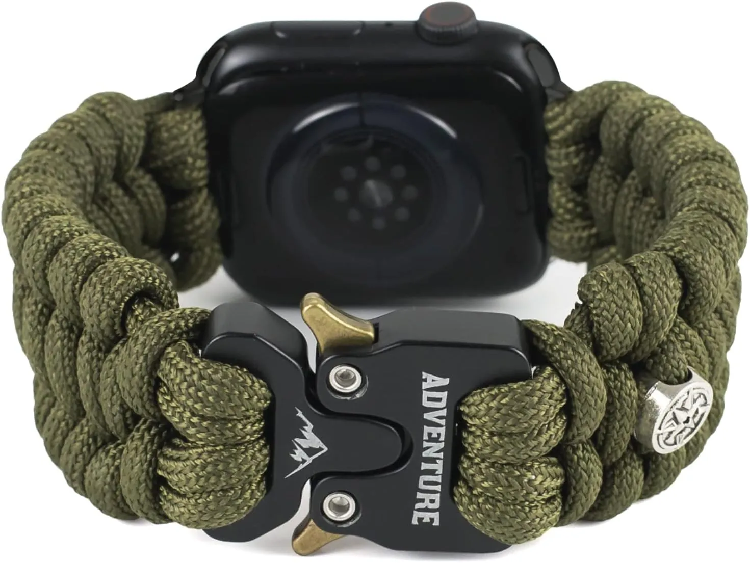 Paracord Band Compatible with Apple Watch Band 38mm 40mm 41mm 42mm 44mm 45mm for Men，Survival Military Tactical Paracord Weave Wristband Compatible for iWatch Series SE 7/6/5/4/3/2/1