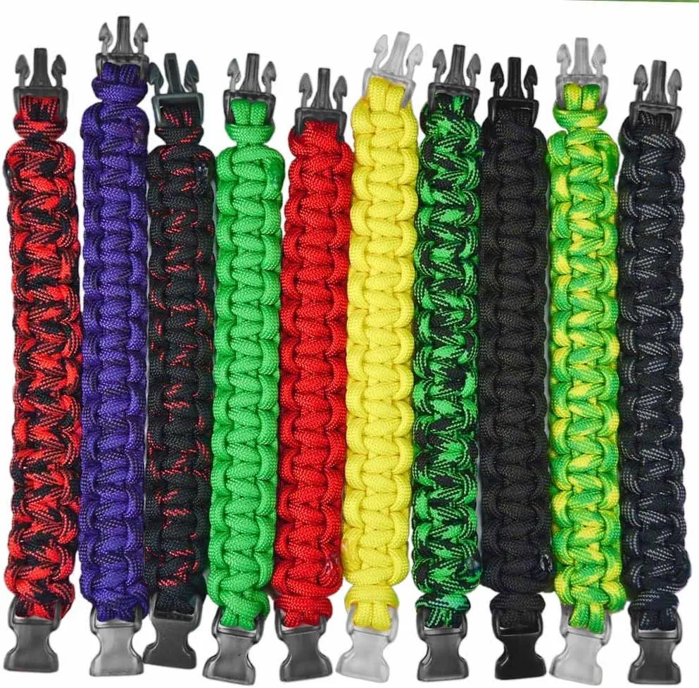 Paracord Bracelet & Project Kit – 550 Parachute Cord, Buckles, Carabiners, Key Rings – (Starter & Hardware Kits Include Paracord Needle & Forceps) – Made in USA