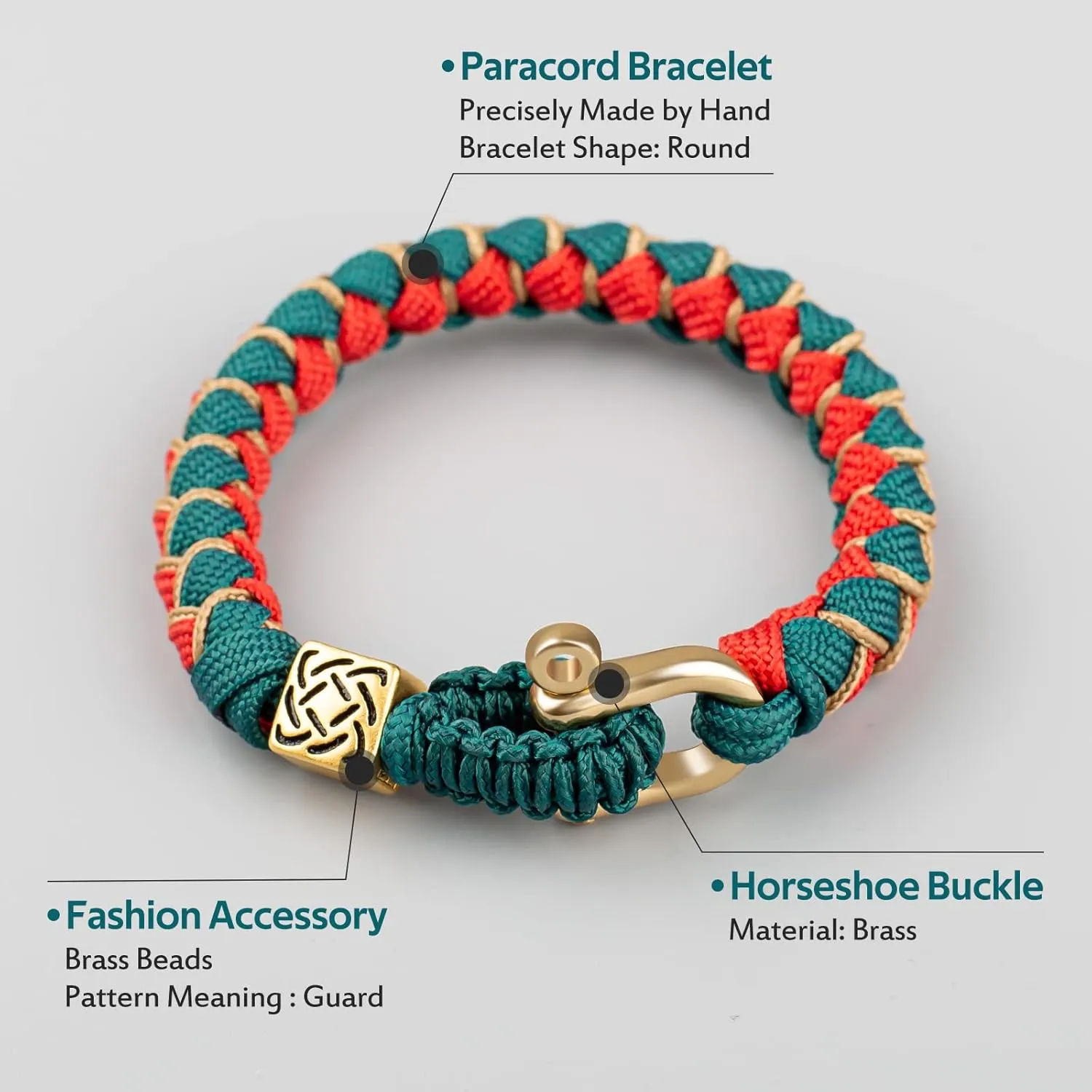 Paracord Bracelet for Men and Women, Hand Woven Friendship Bracelet, Gorgeous and Comfortable Survival Bracelet is the Best Gift for Father's Day and Valentine's Day