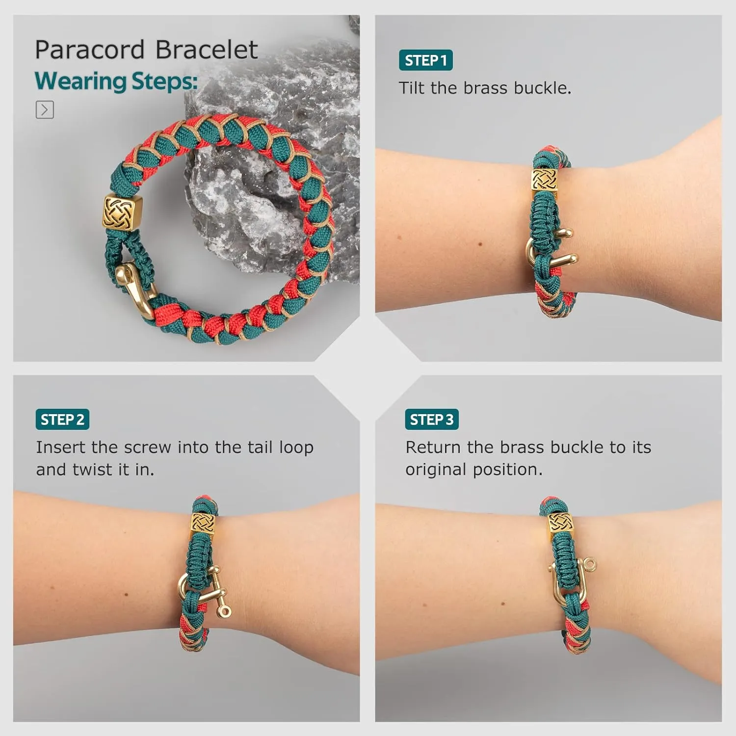 Paracord Bracelet for Men and Women, Hand Woven Friendship Bracelet, Gorgeous and Comfortable Survival Bracelet is the Best Gift for Father's Day and Valentine's Day