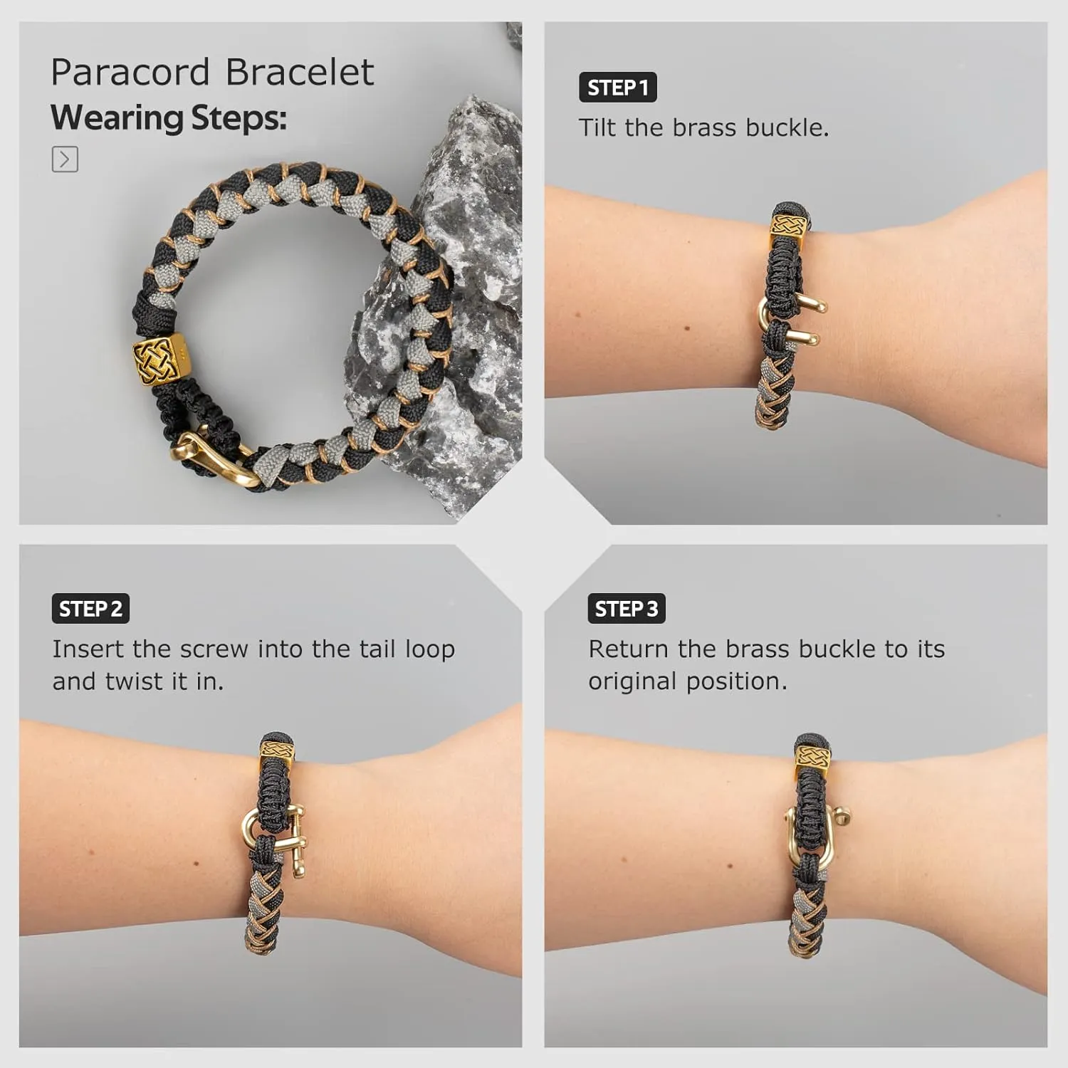 Paracord Bracelet for Men and Women, Hand Woven Friendship Bracelet, Gorgeous and Comfortable Survival Bracelet is the Best Gift for Father's Day and Valentine's Day