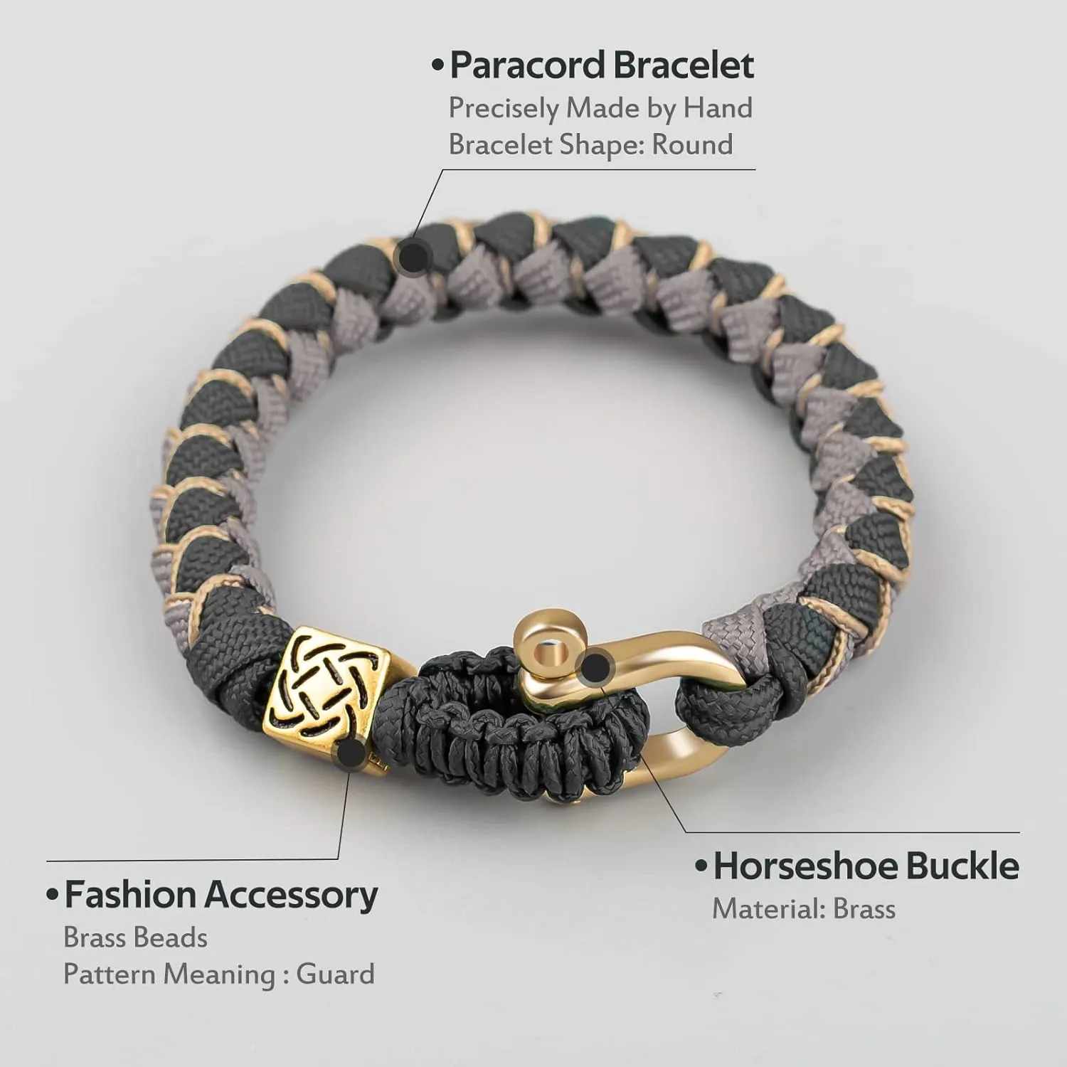 Paracord Bracelet for Men and Women, Hand Woven Friendship Bracelet, Gorgeous and Comfortable Survival Bracelet is the Best Gift for Father's Day and Valentine's Day