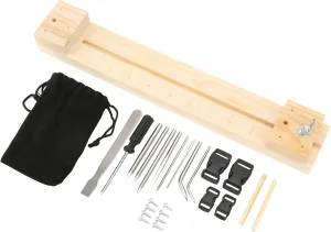 Paracord Bracelet Jig, Weaving Wooden Frame Steel Paracord Needle DIY Combination Paracord Needle Bracelet Weaver Knitting Tool for DIY Wristband Maker