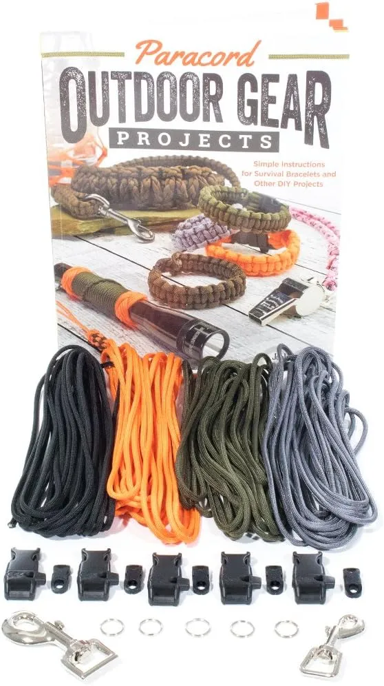 Paracord Outdoor Gear DIY Craft Book and Crafting Essentials Kit (Book and Crafting Essentials Kit)