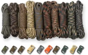 PARACORD PLANET 550lb Type III Paracord Combo Crafting Kits with Buckles