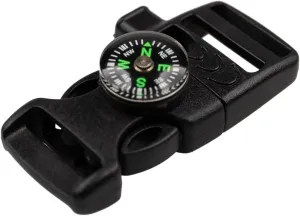 Paracord Planet Black Utility Buckle – 2-1 – High-Frequency Whistle and Compass – Great for Hiking, Camping, and Any Other Outdoor Activities (25 Pack)