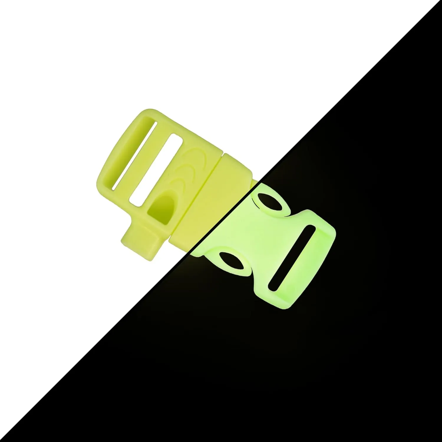 Paracord Planet Glow-in-the-Dark Whistle Buckle – 5/8 Inch – Ideal for outdoor enthusiasts, campers, backpackers, and more!