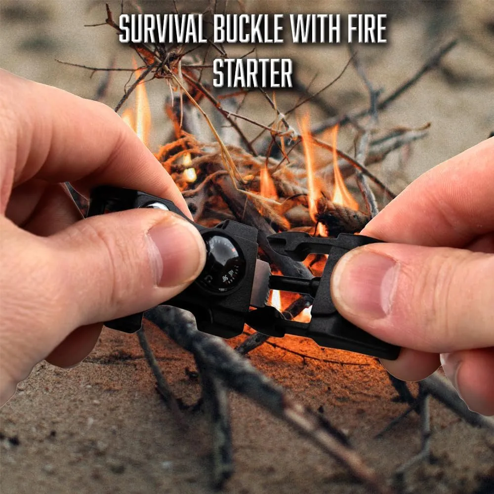 Paracord Planet Multitool Buckle – 7 Tools in 1 – Great for Camping and Outdoor Use – Available in Packs of 1-100 Buckles