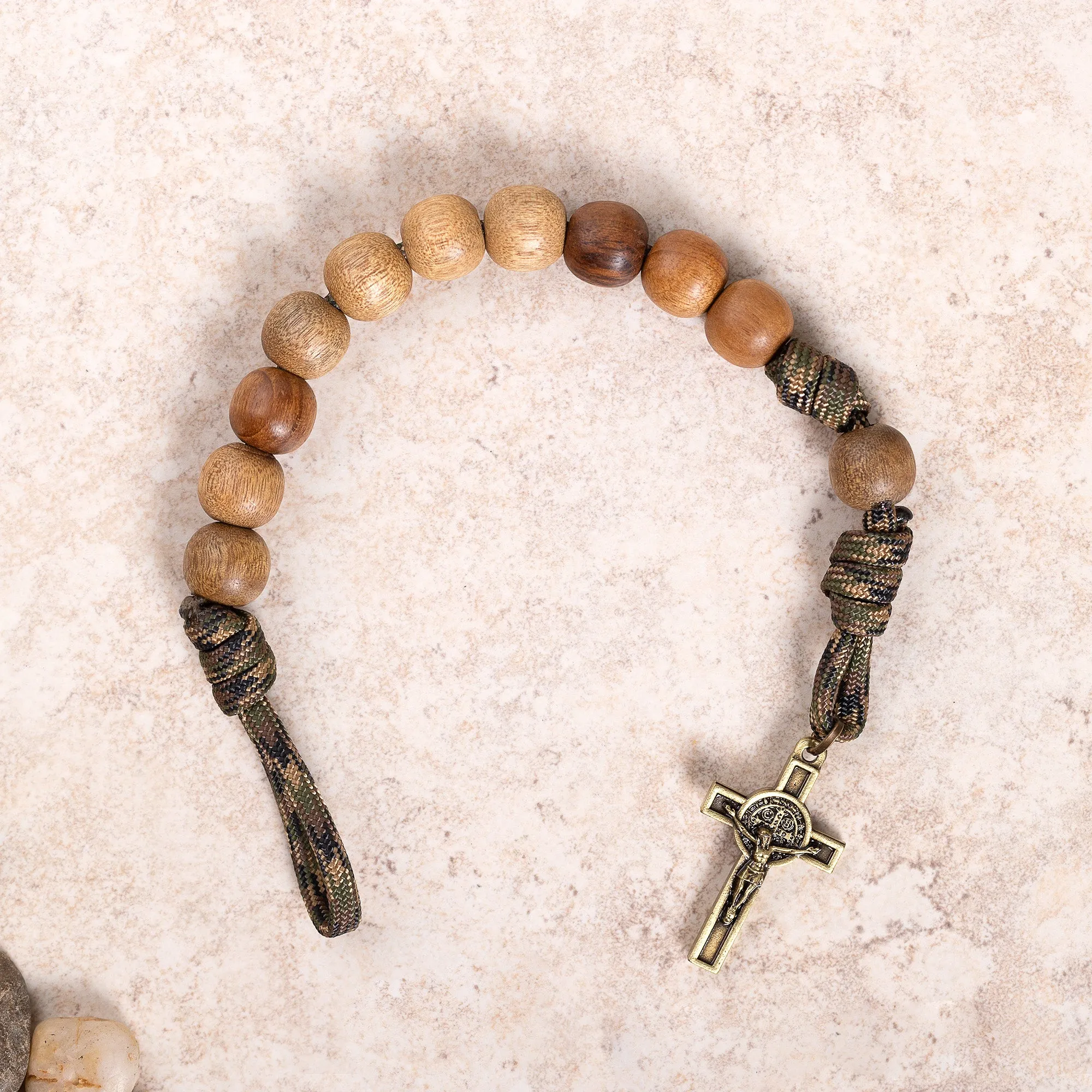 Paracord St. Benedict Decade Rosary Bracelet