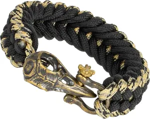 Paracord Survival Bracelet for Men and Women, Handmade Woven Tactical Style with Cool Brass Buckle Bracelet, Suitable for Hiking and Outdoor Activities