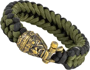 Paracord Survival Bracelet for Men and Women, Handmade Woven Tactical Style with Cool Brass Buckle Bracelet, Suitable for Hiking and Outdoor Activities