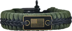Paracord Survival Bracelet with Bow Shackle for Camping and Emergency