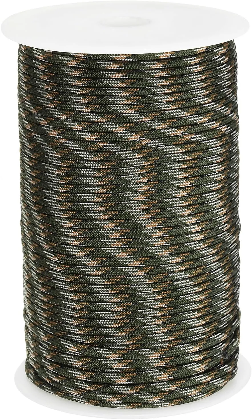 PATIKIL 328 Feet Paracord Rope 550lb, 7 Strand Parachute Cord 4mm Paracord Lanyard Spool Cord for Survival Bracelet Tent Camping, Hiking, DIY Projects, Forest Camo