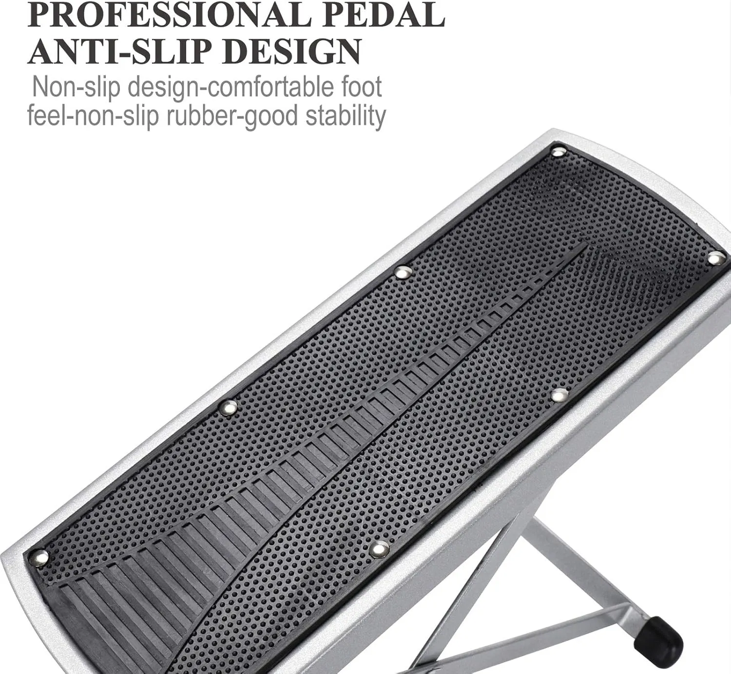 Pedicure Foot Rest, Adjustable Foot Stand with Non-Slip, Toe Separator - Easy at Home, No More Bending or Stretching, Beauty Pedicure Kit (Black)