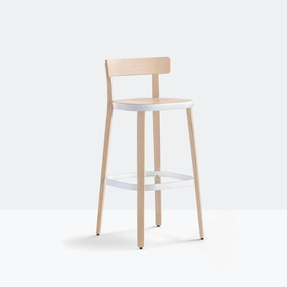 Pedrali Folk 2937 stool with seat H.75 cm.