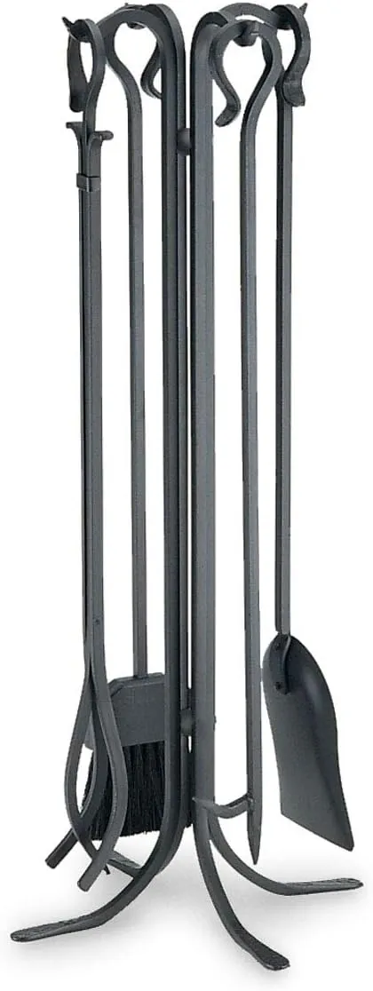 Pilgrim 18002 5 Piece Forged Hearth Tool Set - 33" Tall Black