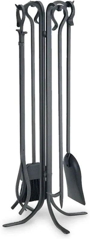 Pilgrim 18002 5 Piece Forged Hearth Tool Set - 33" Tall Black