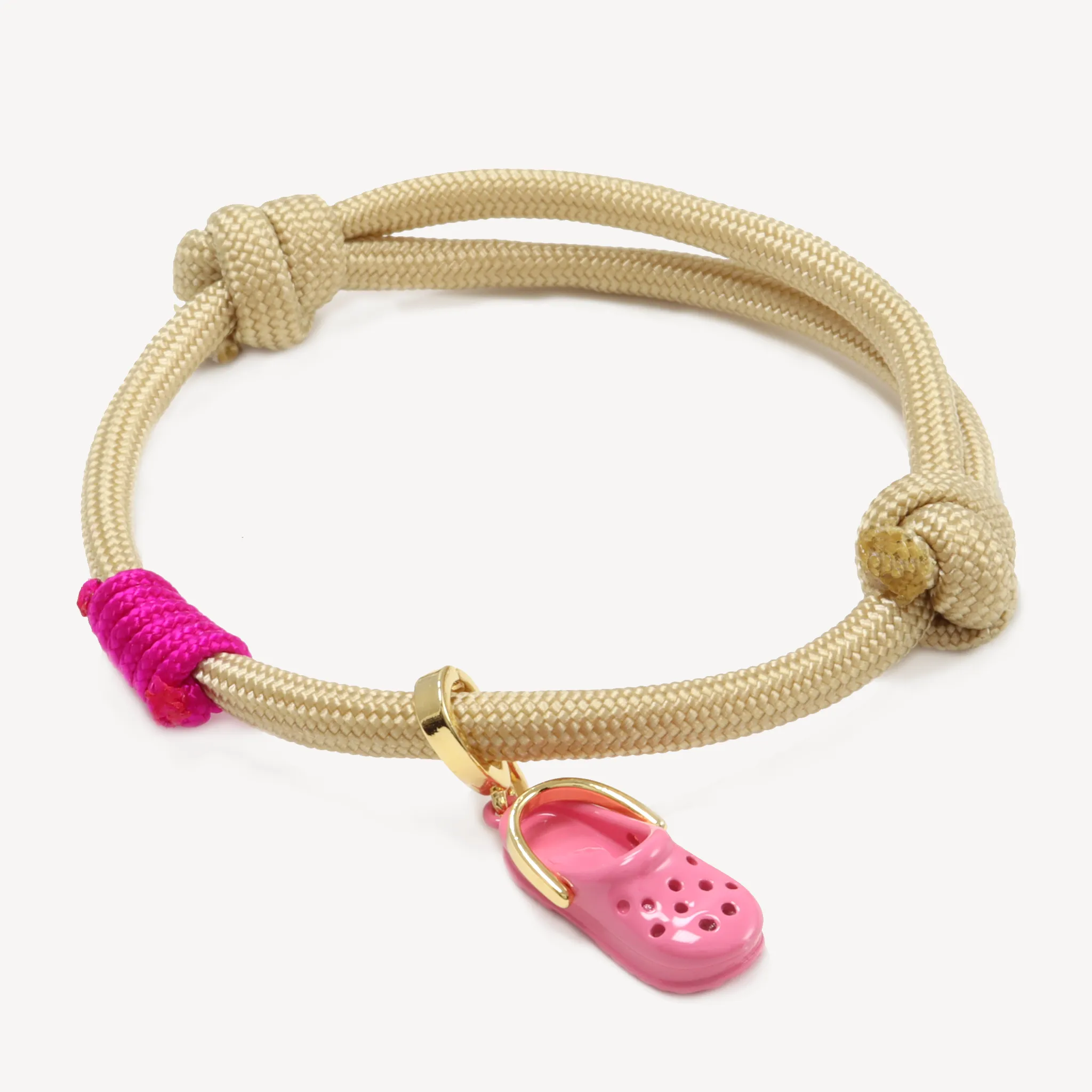 Pink Croc Charm Bracelet