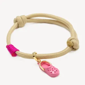 Pink Croc Charm Bracelet