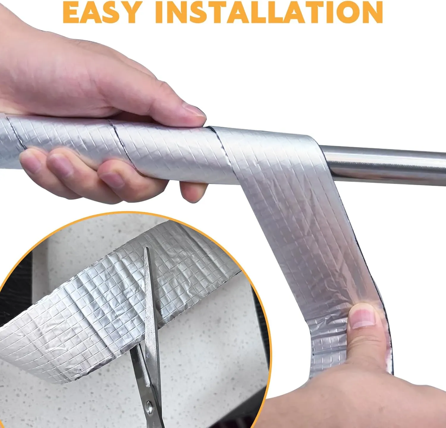 Pipe Insulation Wrap Foam Tube 2" W x 33 FT Self Adhesive Outdoor Foam and Foil Water Pipes Insulation Wrap for Winter