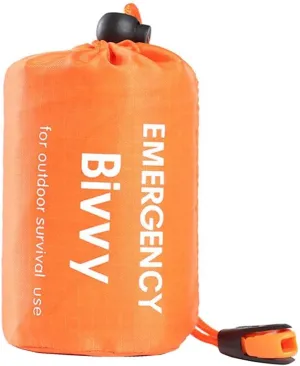 pistro Portable Emergency Sack, Survival Sleeping Bag Blanket Storage Bag, Lightweight and Compact Survival Gear for Outdoor, Camping Drawstring Bags