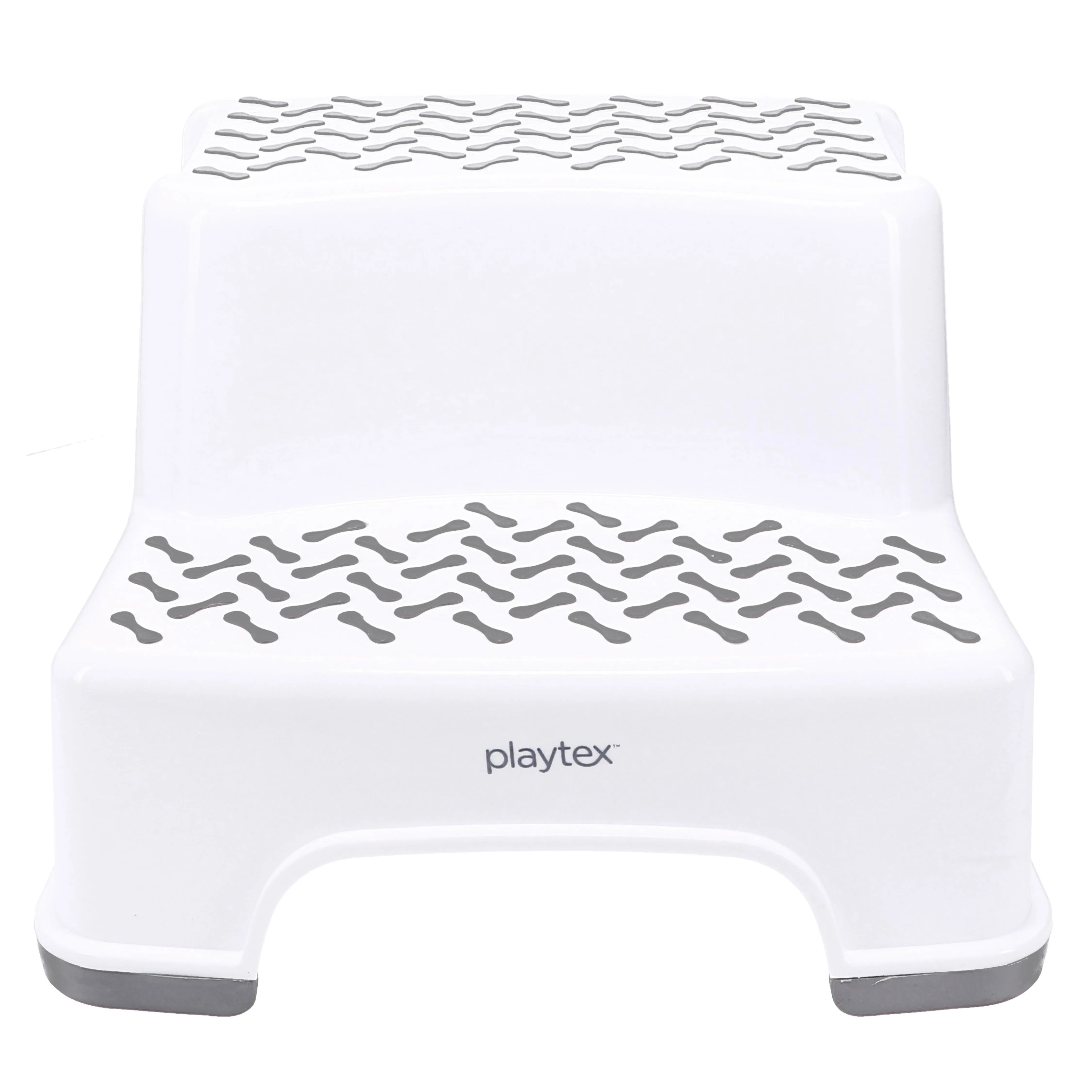 Playtex White 2-Tier Step Stool, Kids Bathroom and Bedroom Plastic Step Stool