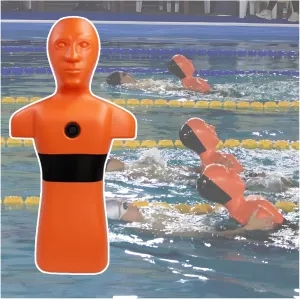 Pool Water Rescue Training Dummy, Orange Yellow Drowning Prevention Teaching Tools, 100cm Fire Training Drill Dummys 2 Pack for School/Community/Sports Stadiums(Orange,2 Pack)