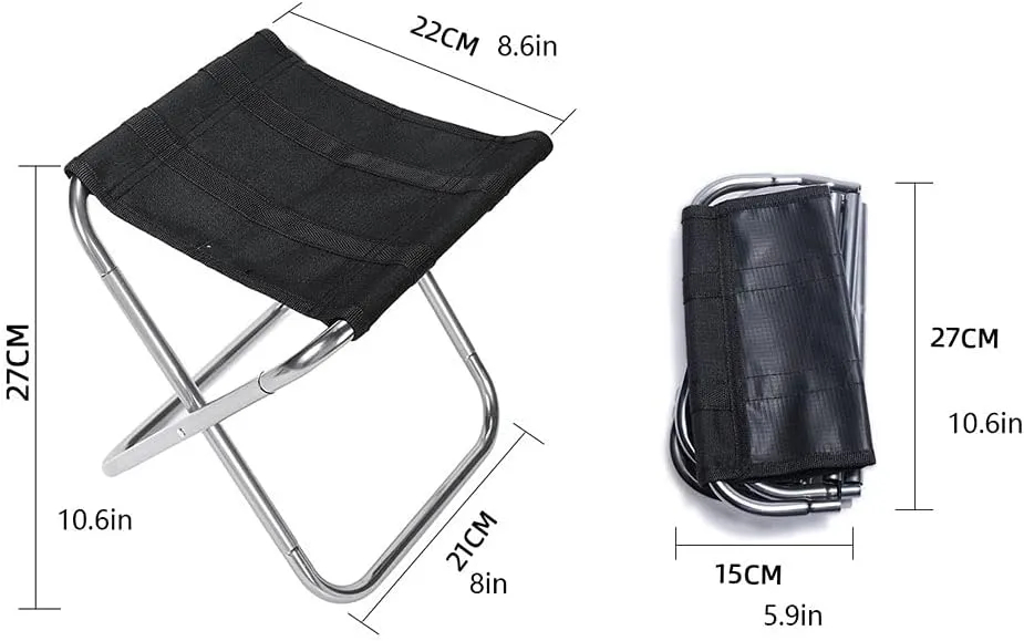 Portable Camping Chair Portable Camping Stool Compact Folding Stool, Suitable for Camping, Fishing, Gardening, Traveling and Beach Camping, Beach, Fishing (Color : C)