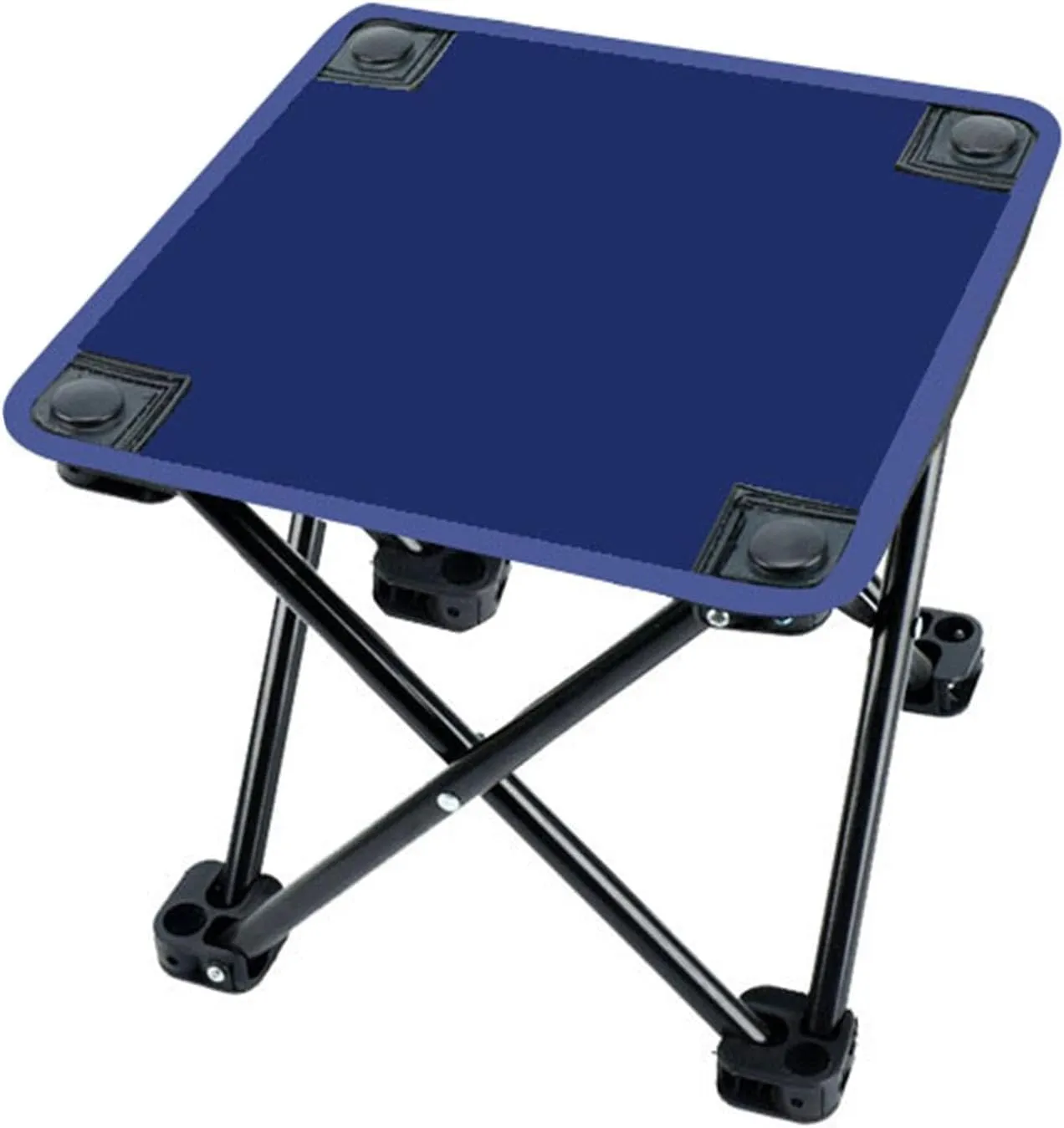 Portable Camping Stool Camp Stool Folding Stool 11 inch Lightweight Compact Foldable Footstool for Lawn Garden, Dark Blue