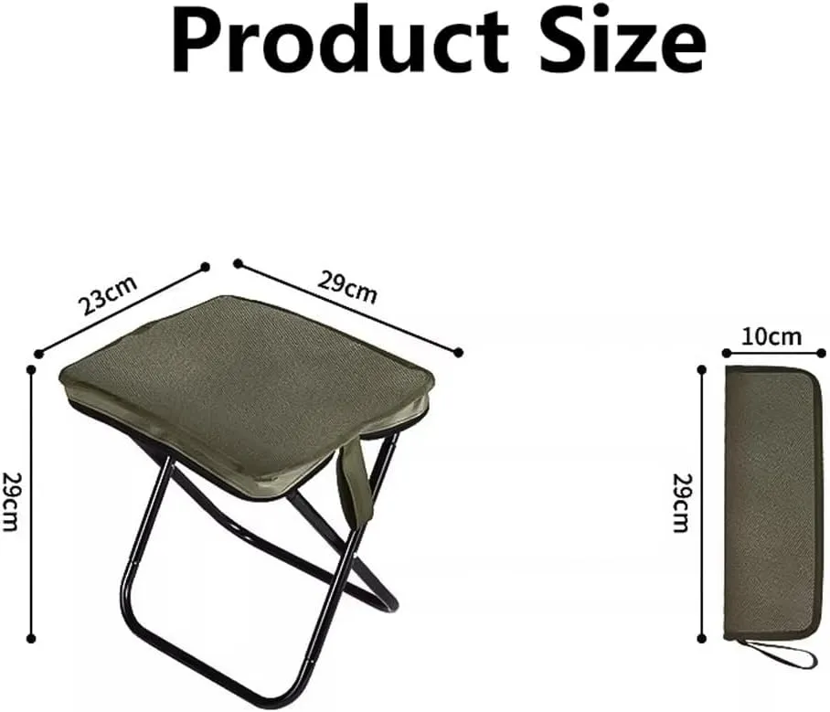 Portable Camping Stool Mini Folding Stool Fishing Stools for Adults, Outdoor Gardening Stool Beach Chairs with Foldable Travel Seat, Folding Pop up Stool for Hiking(Beige)