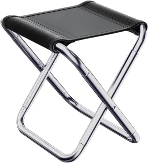 Portable Foldable Stool Camping Stool Lightweight Traveling Stool Outdoor Aluminum Alloy Stool for Fishing