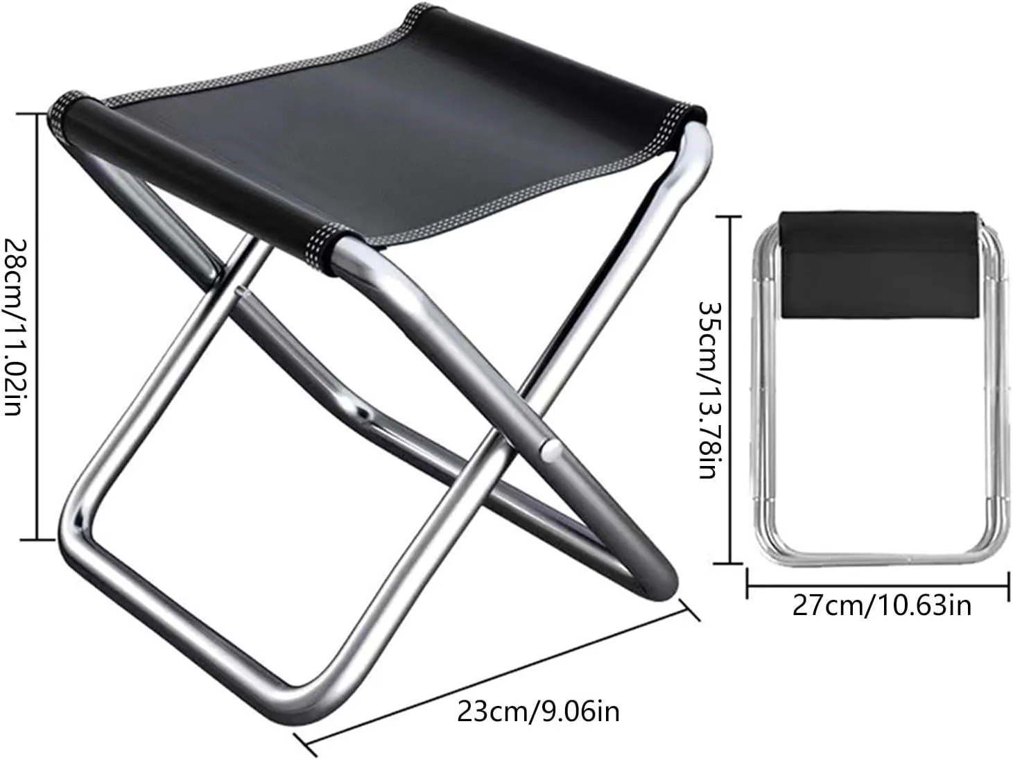 Portable Foldable Stool Camping Stool Lightweight Traveling Stool Outdoor Aluminum Alloy Stool for Fishing