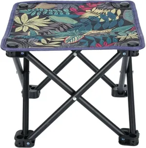 Portable Folding Camping Chair Outdoor Leisure Travel Fishing Picnic Small Flat Bench Foldable Stool for Camping Hiking(Blue)