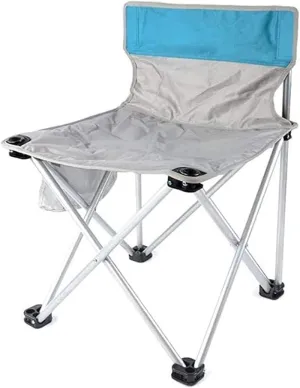 Portable Folding Camping Stool with Cushion, Lightweight 1680D Ripstop Oxford & Steel Frame, Compact & Stable