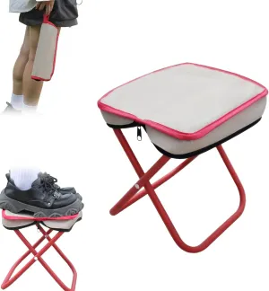 Portable Folding Camping Stool,Camping Stools for Adults,Travel Chair Slacker Chair for Camping,Portable Retractable Folding Telescoping Foldable Camping Stool (15.7X13.7x1.57)