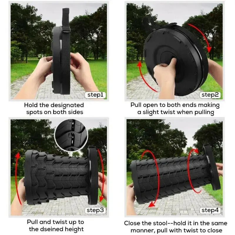 Portable Folding Fishing Chair Outdoor Camping Retractable Stool Outdoor Foldable Camping Chair Portable Beach Chair, Folding Chair for Hiking Fishing Travel BBQ