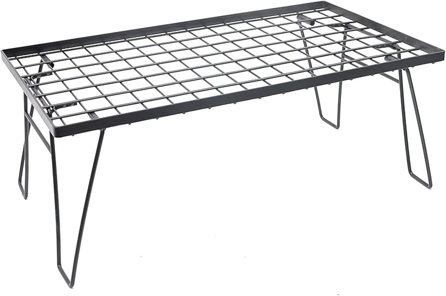 Portable Folding Grill Table Outdoor Camping with Mesh Tabletop Metal Grid Small Easy for Storage Patio Picnic BBQ Garden Dining-Single-mesh-Table