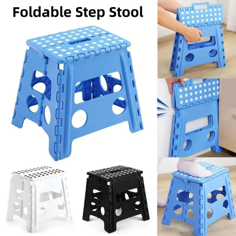 Portable Folding Plastic Stool Lightweight Collapsible Chair for Outdoor Travel