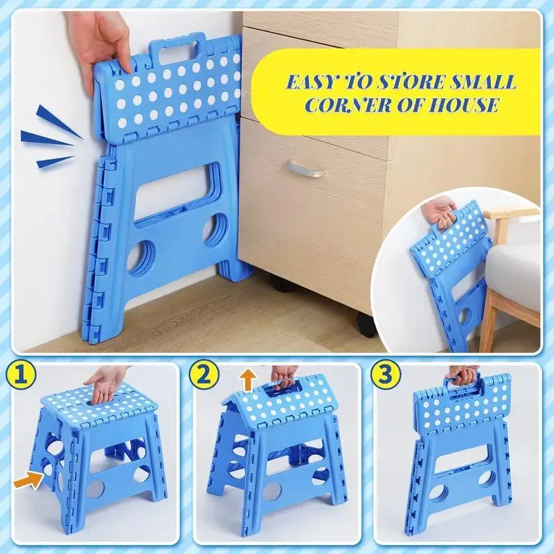 Portable Folding Plastic Stool Lightweight Collapsible Chair for Outdoor Travel
