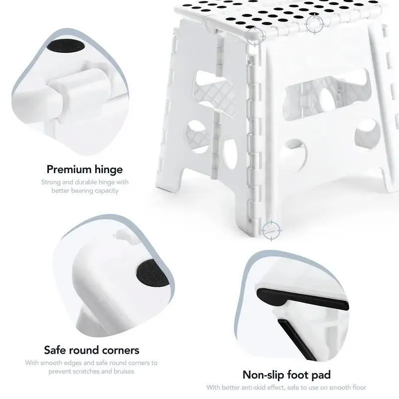 Portable Folding Plastic Stool Lightweight Collapsible Chair for Outdoor Travel